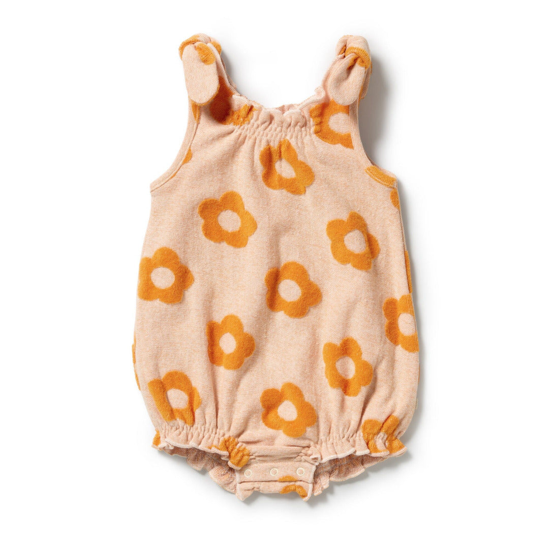 Daisy Glow Organic Terry Tie Playsuit — image 1
