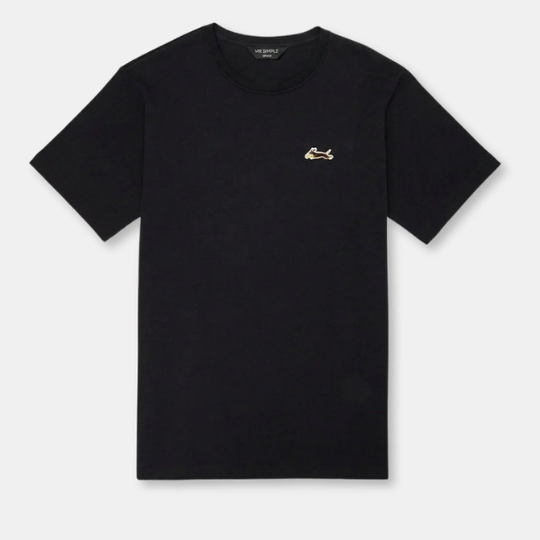 Daschund Dog Embroider Tee | Black — image 1