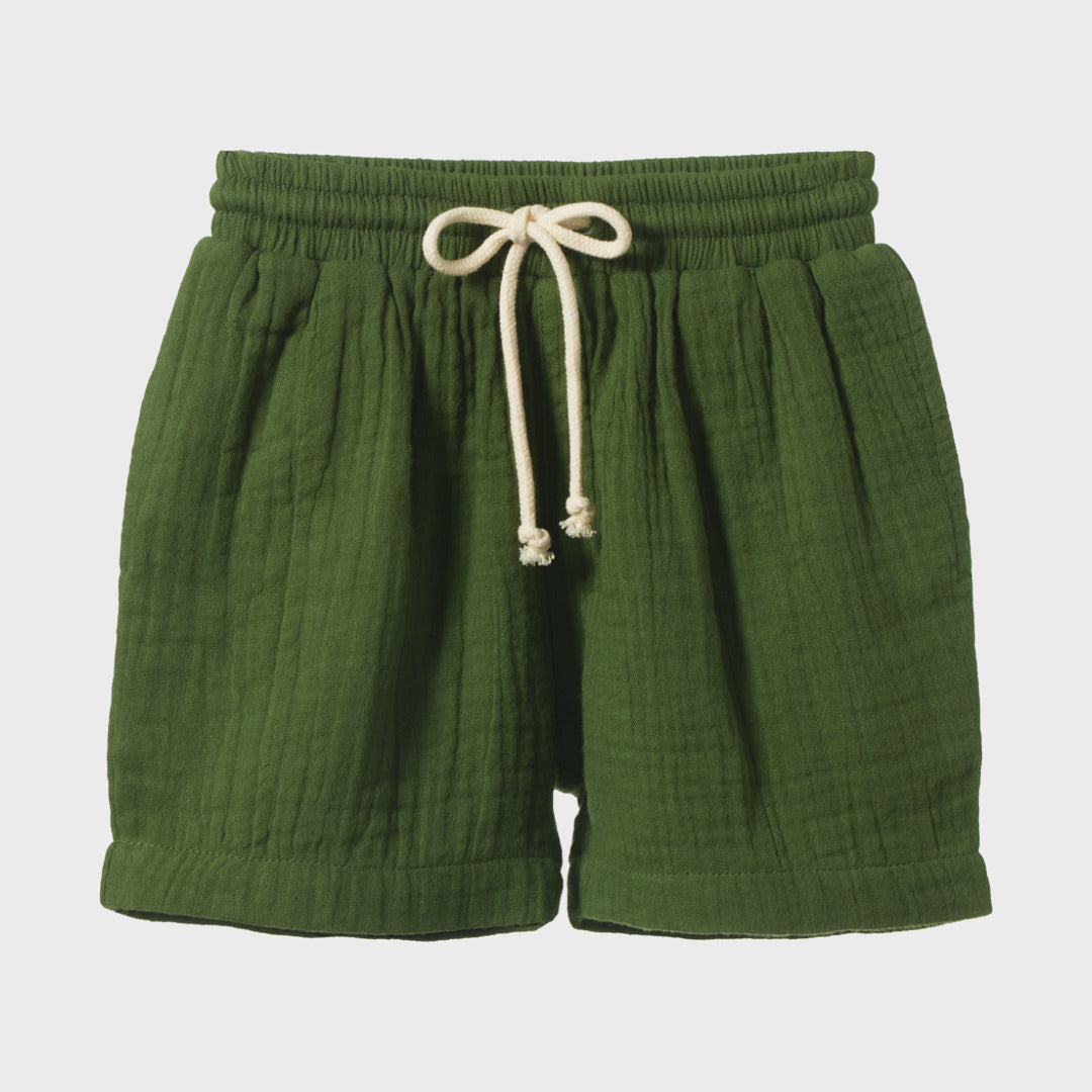 James Shorts Muslin | Fir Green — product view 1