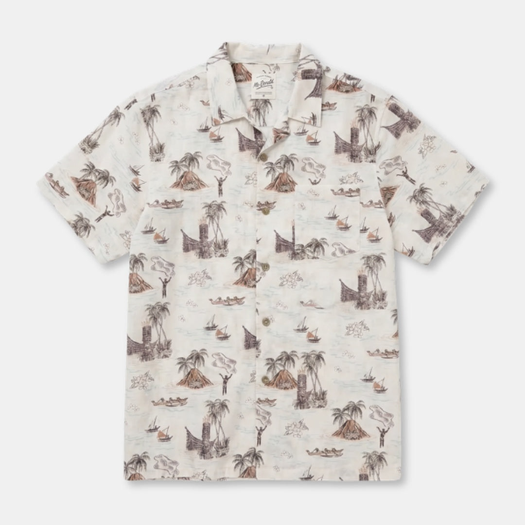 Tiki Hawaiian Short Sleeve Shirt | Sand — image 1