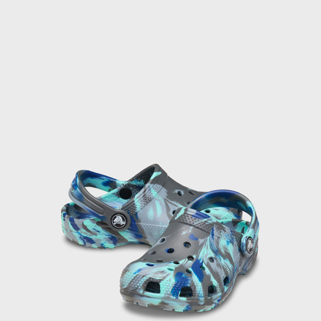 Toddler Classic Marbled Clog | Carbon/Multi — Pair view