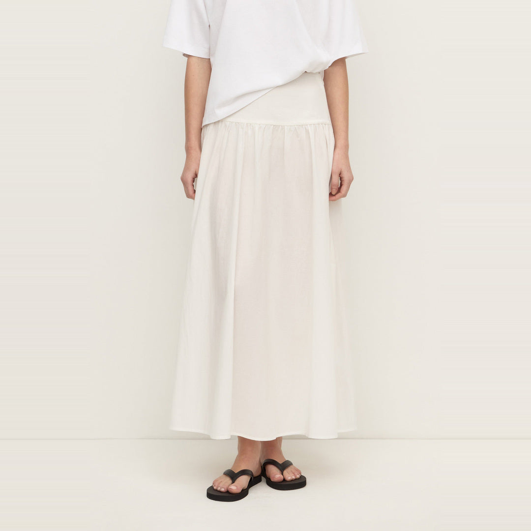 Sarah Cotton Maxi Skirt | White — image 2