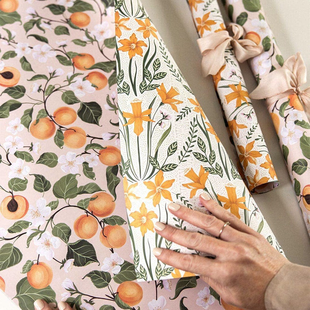 Peaches / Daffodil 6pk Gift Wrap Sheets image 2