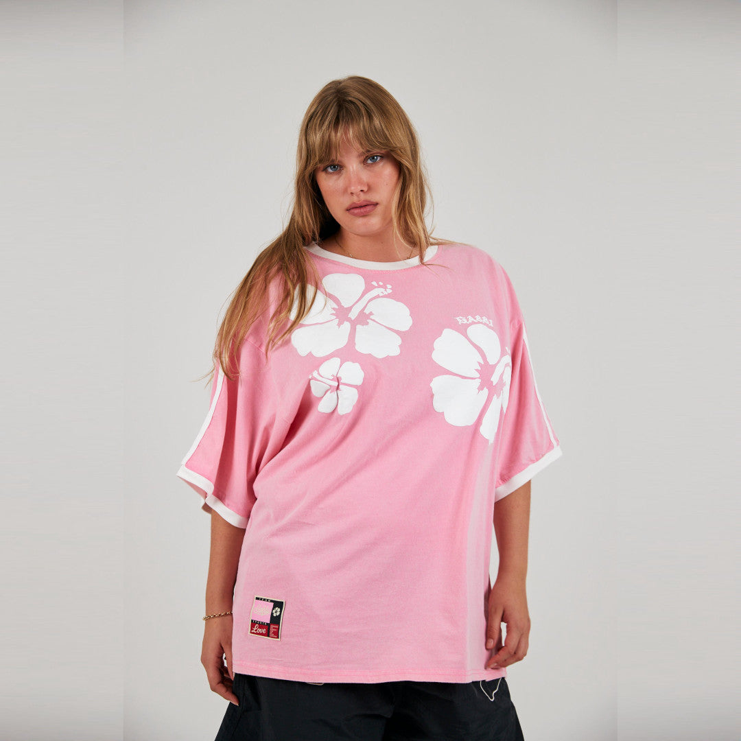Hibiscus Tee | Washed Pink — view 3