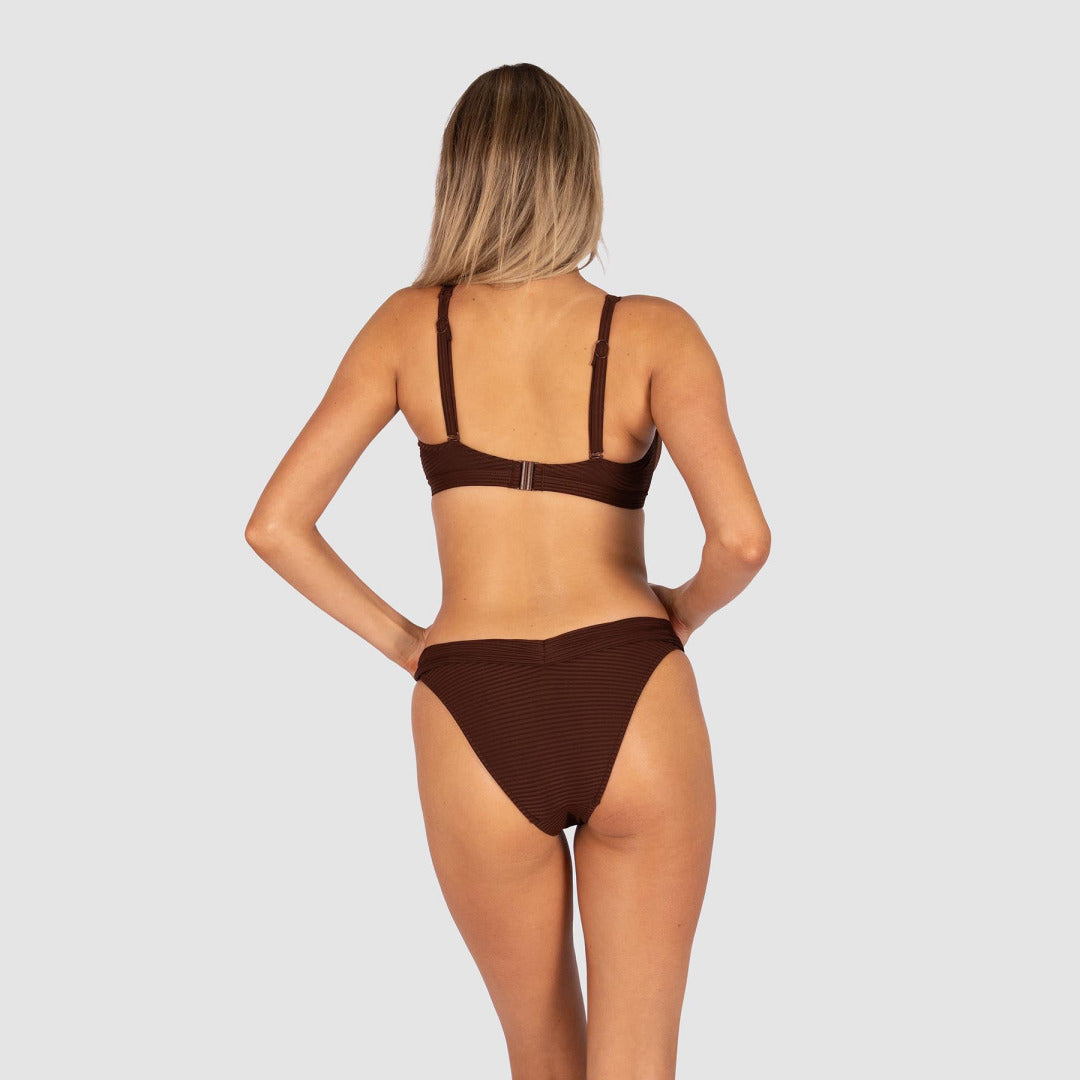 Positano Cheeky V Bikini Bottom | Mocha — image 3