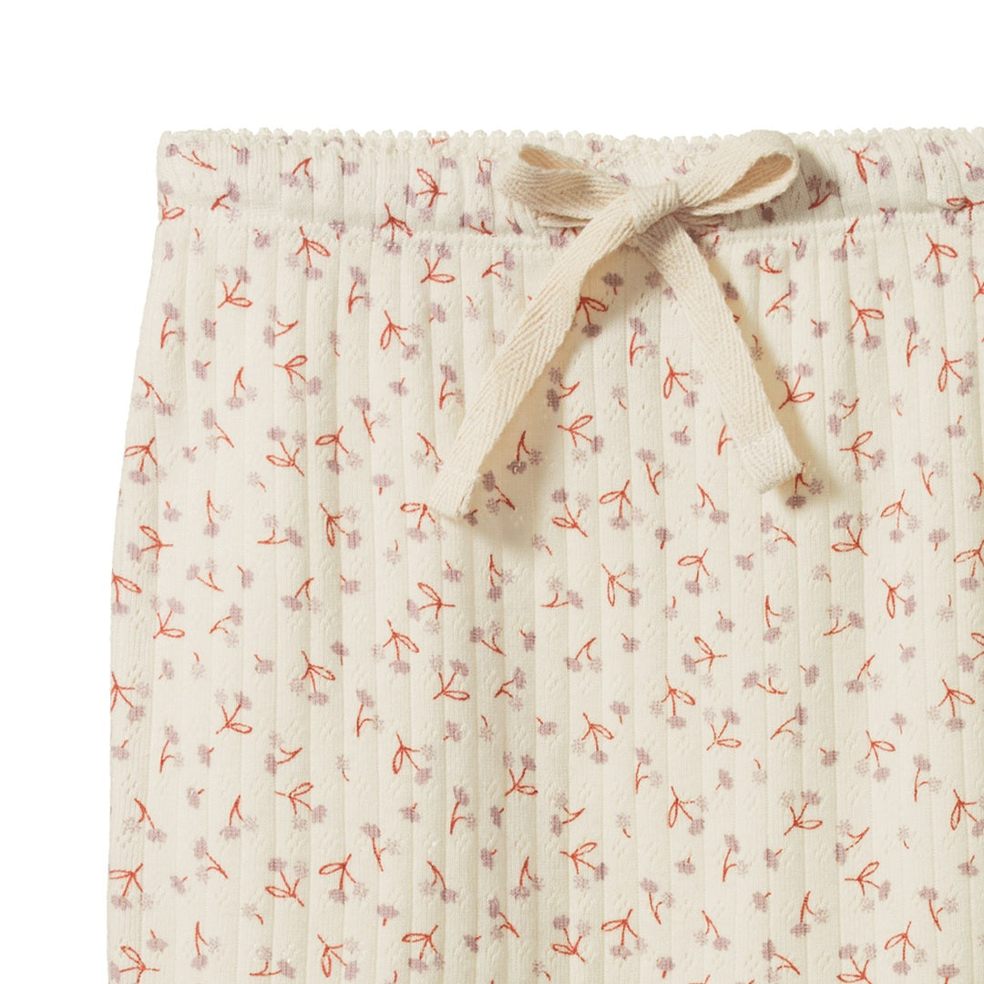 Footed Rompers Pointelle | Dandelion Print image 3