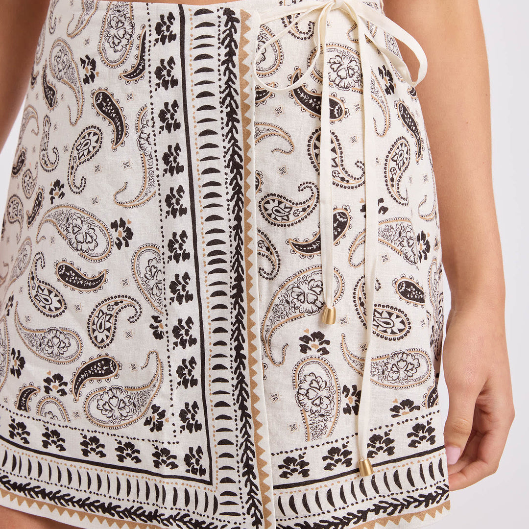 Wrap Mini Skirt | Vanilla