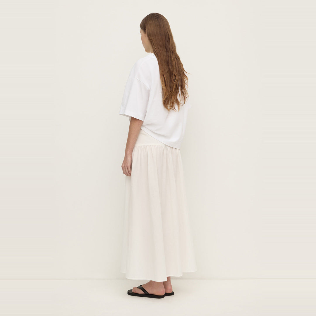 Sarah Cotton Maxi Skirt | White — image 4