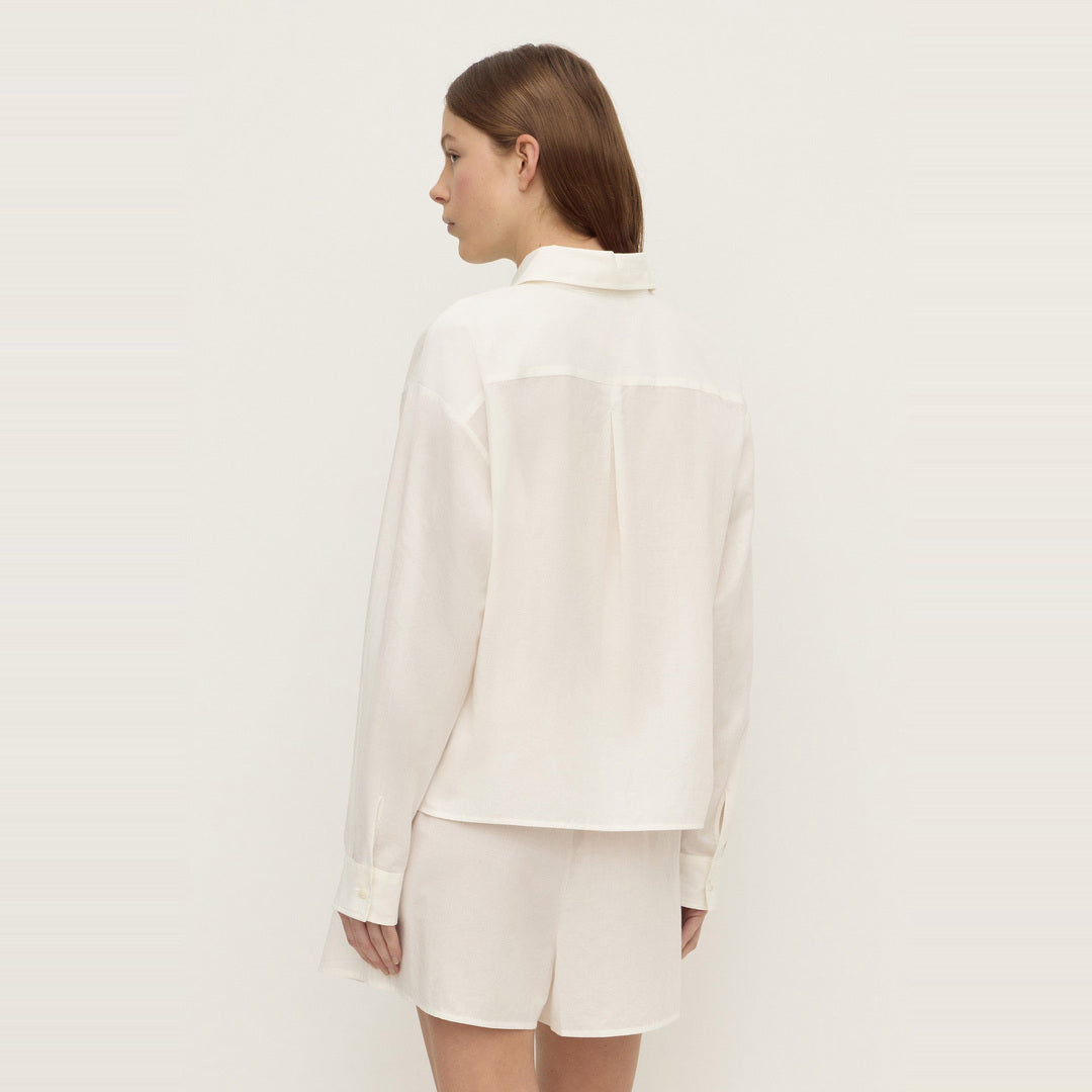 Frankie Cotton Long Sleeve Shirt | White — image 6