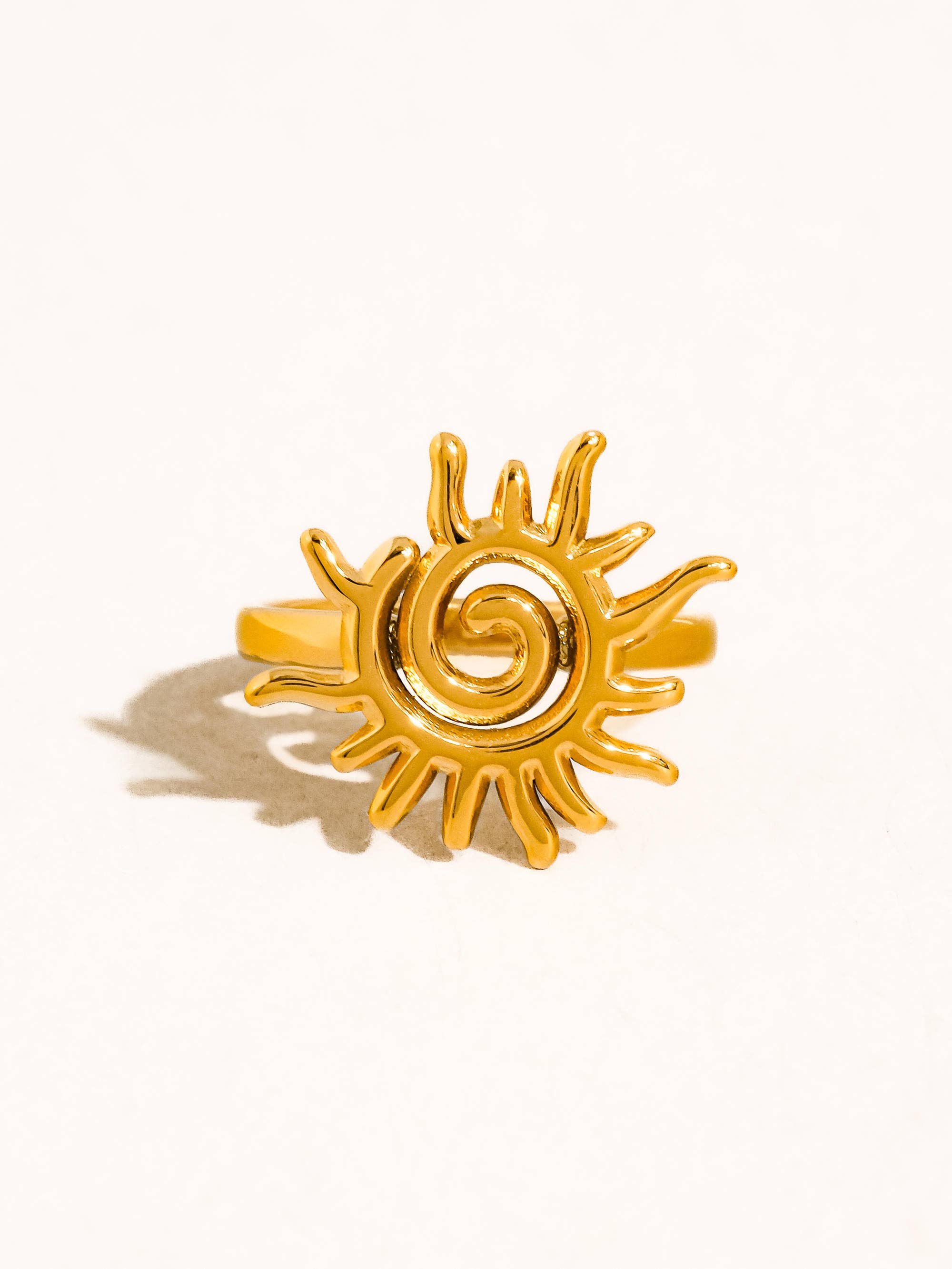 Starwyn Sun Spiral Ring | Yellow Gold
