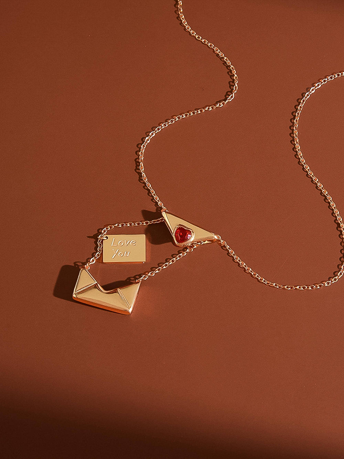 Love Letter Heart Necklace | 18K Yellow Gold