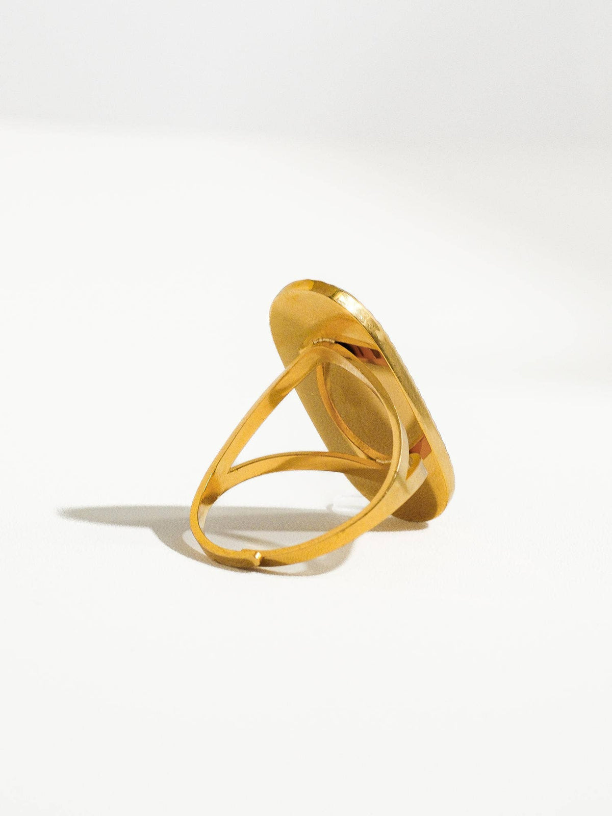 Dakota Non Tarnish Adjustable Ring with Natural Stone | Green