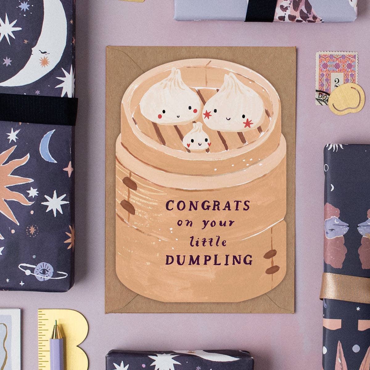 Dumpling New Baby Card | Newborn Baby Greeting Cards