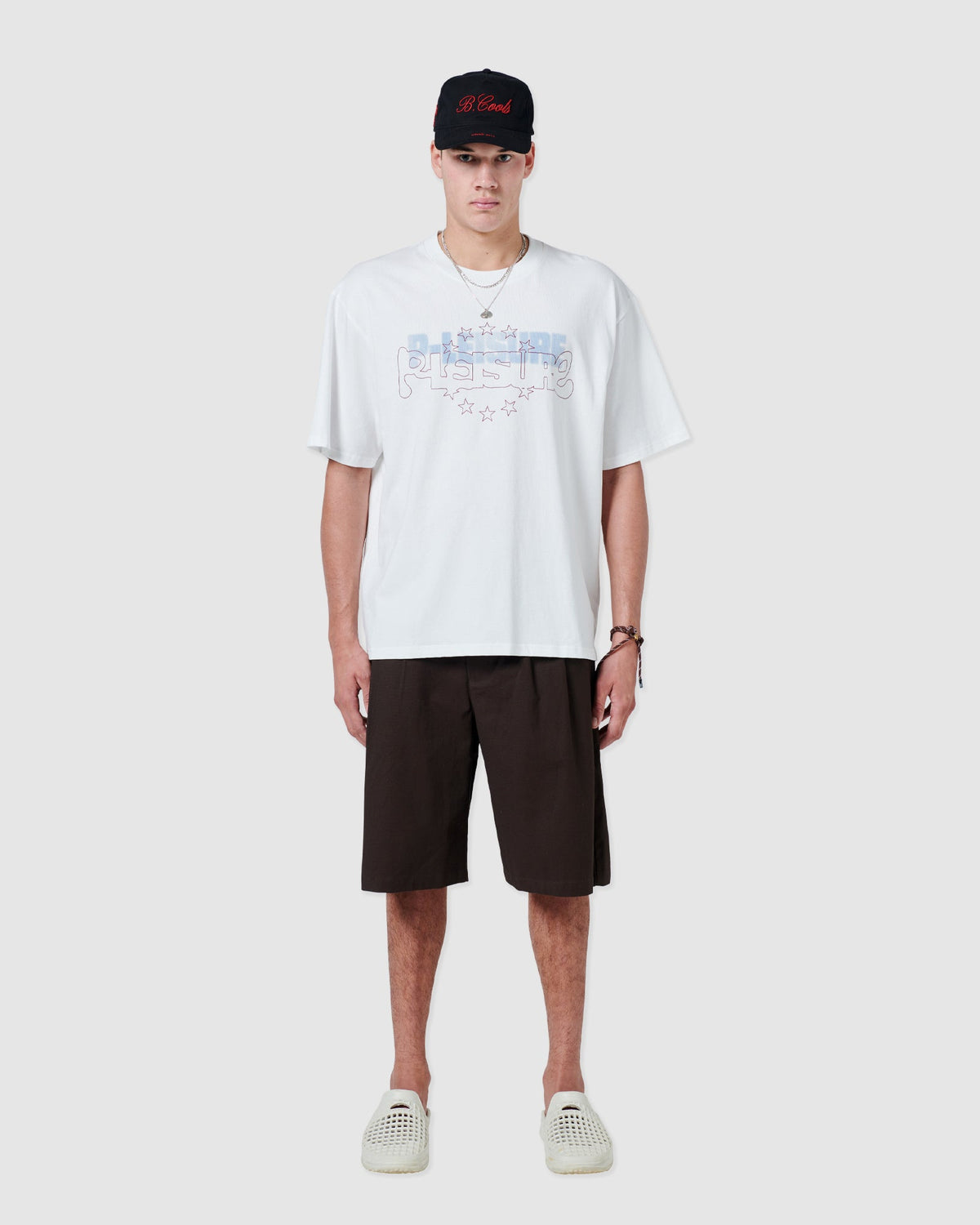 B.Cools P-Star T-shirt in white, worn detail