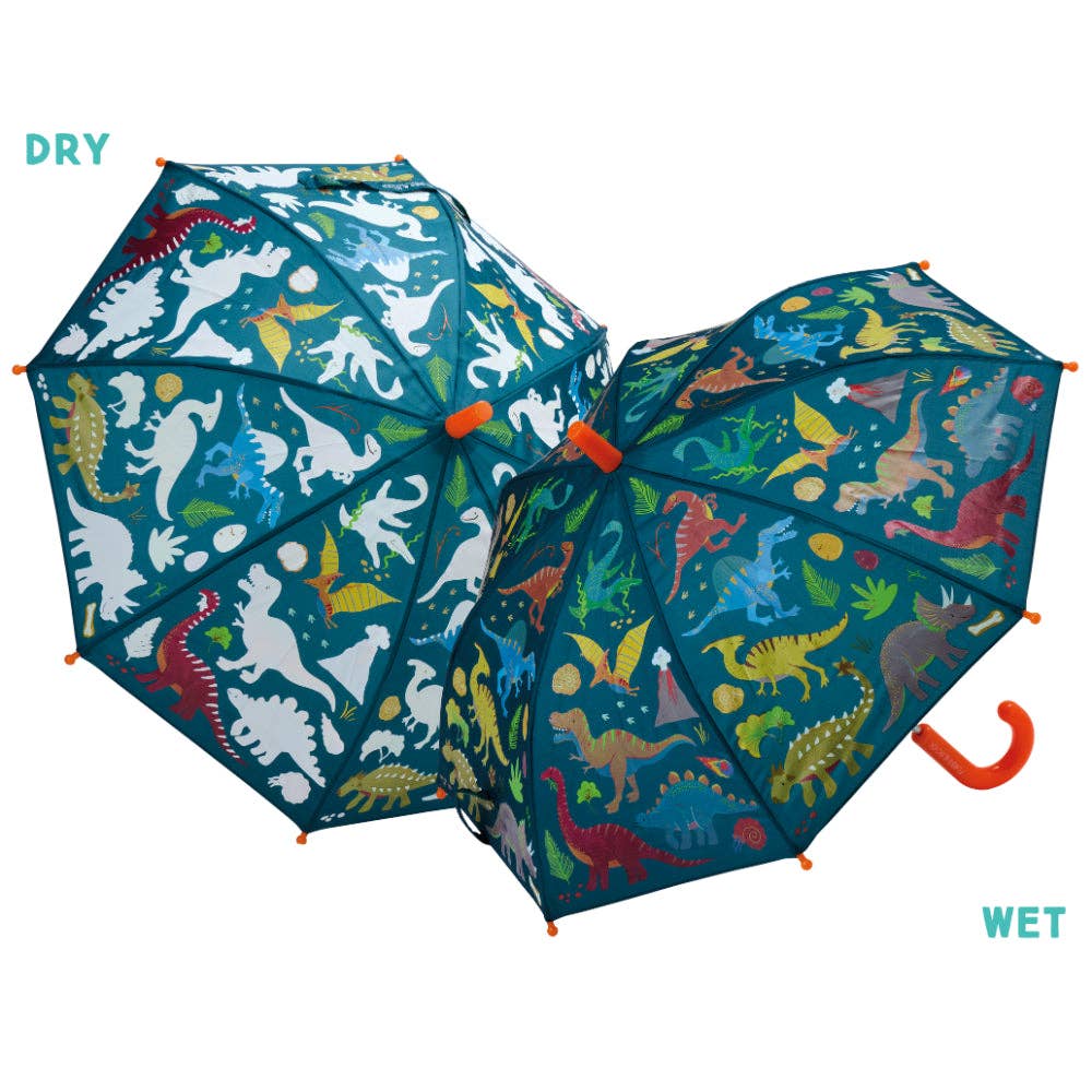 Floss & Rock Colour Changing Umbrella - Dinosaur