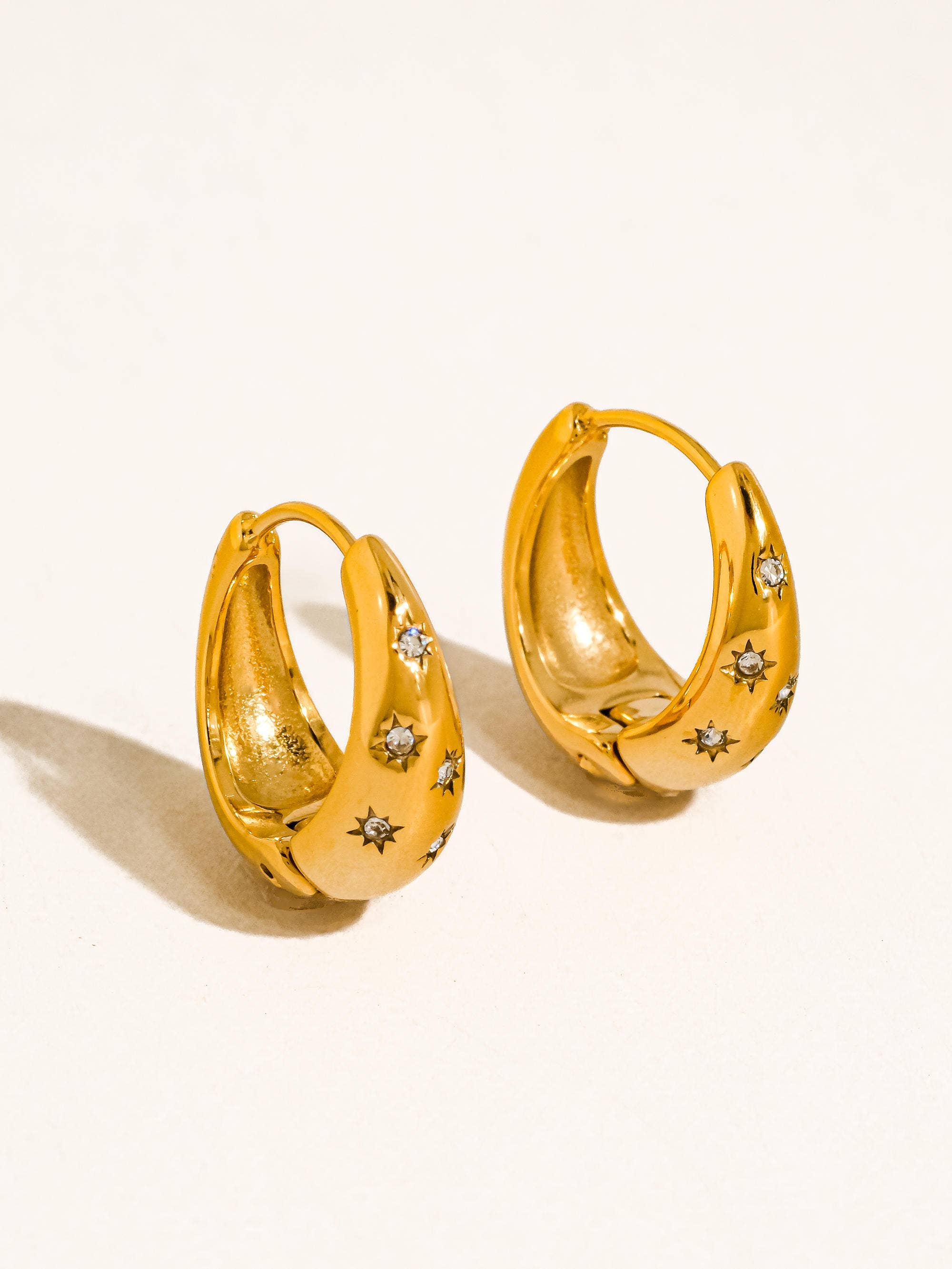 Solira Star Hoop Earring | 18K Gold