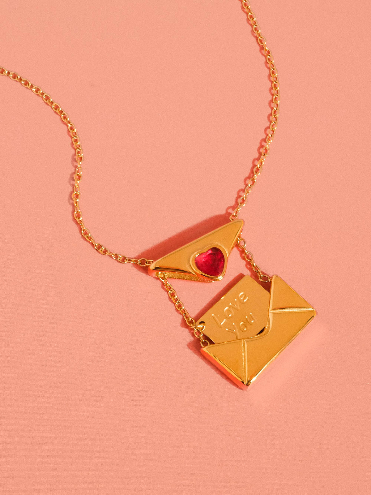 Love Letter Heart Necklace | 18K Yellow Gold