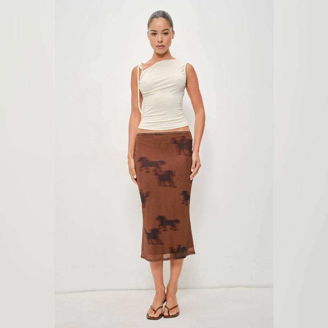 Cielo Tie Shoulder Top | Bone — image 3