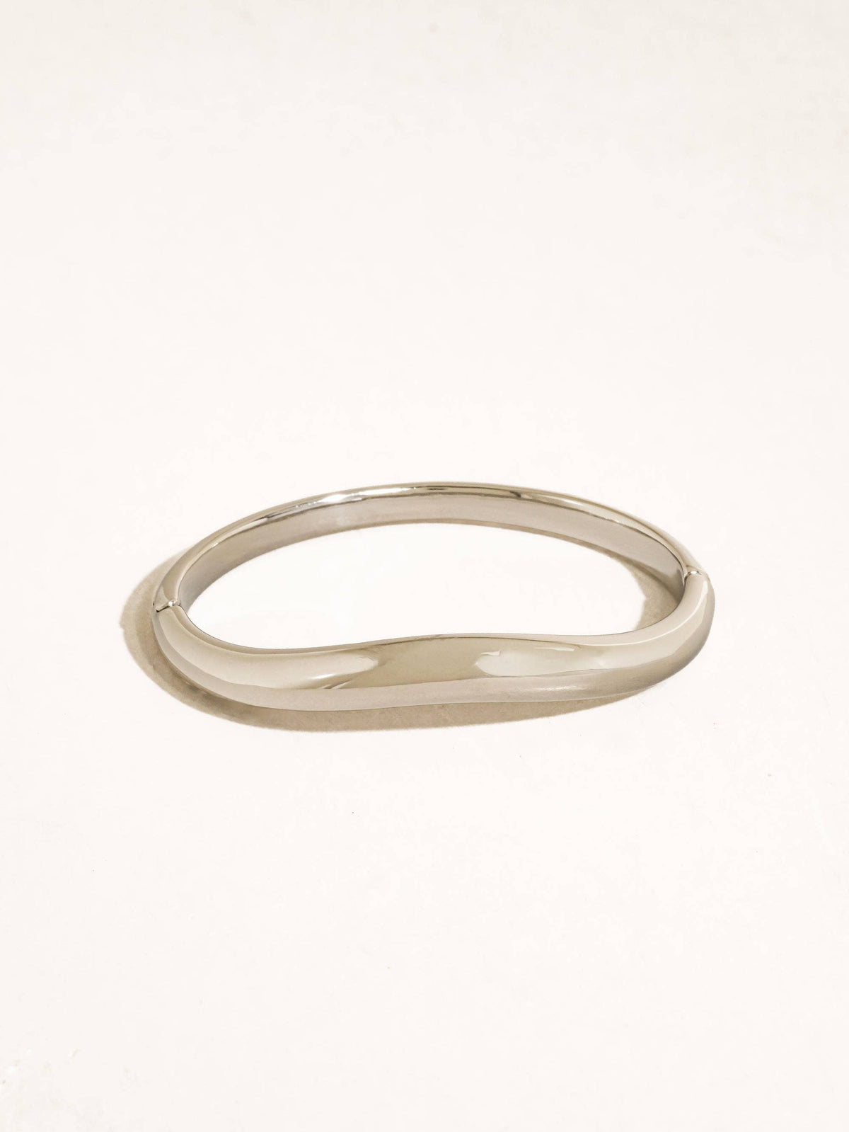 Mathieu Sculptural Bangle Bracelet | Silver
