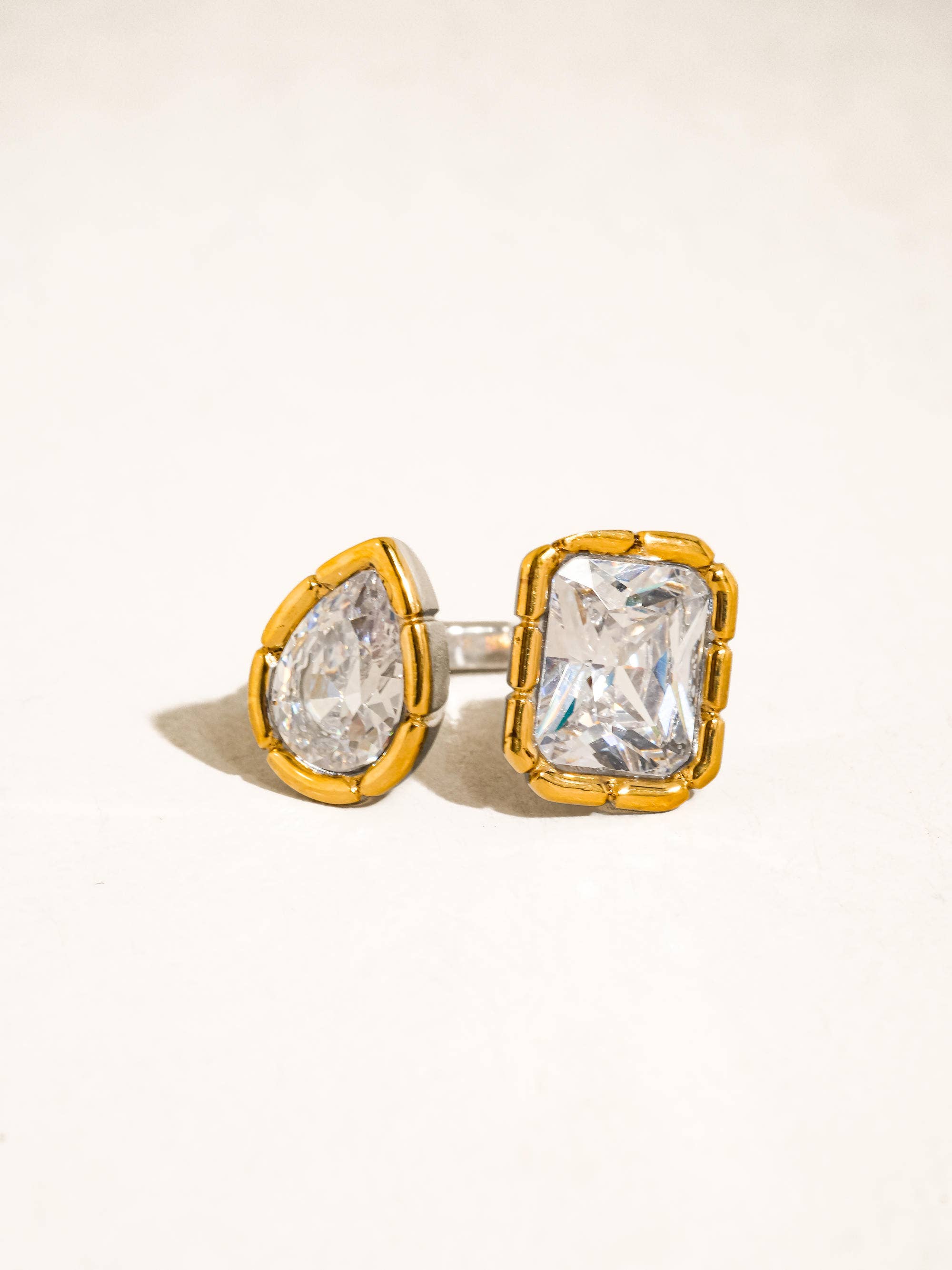 Serréa CZ Adjustable Ring | 18K Gold