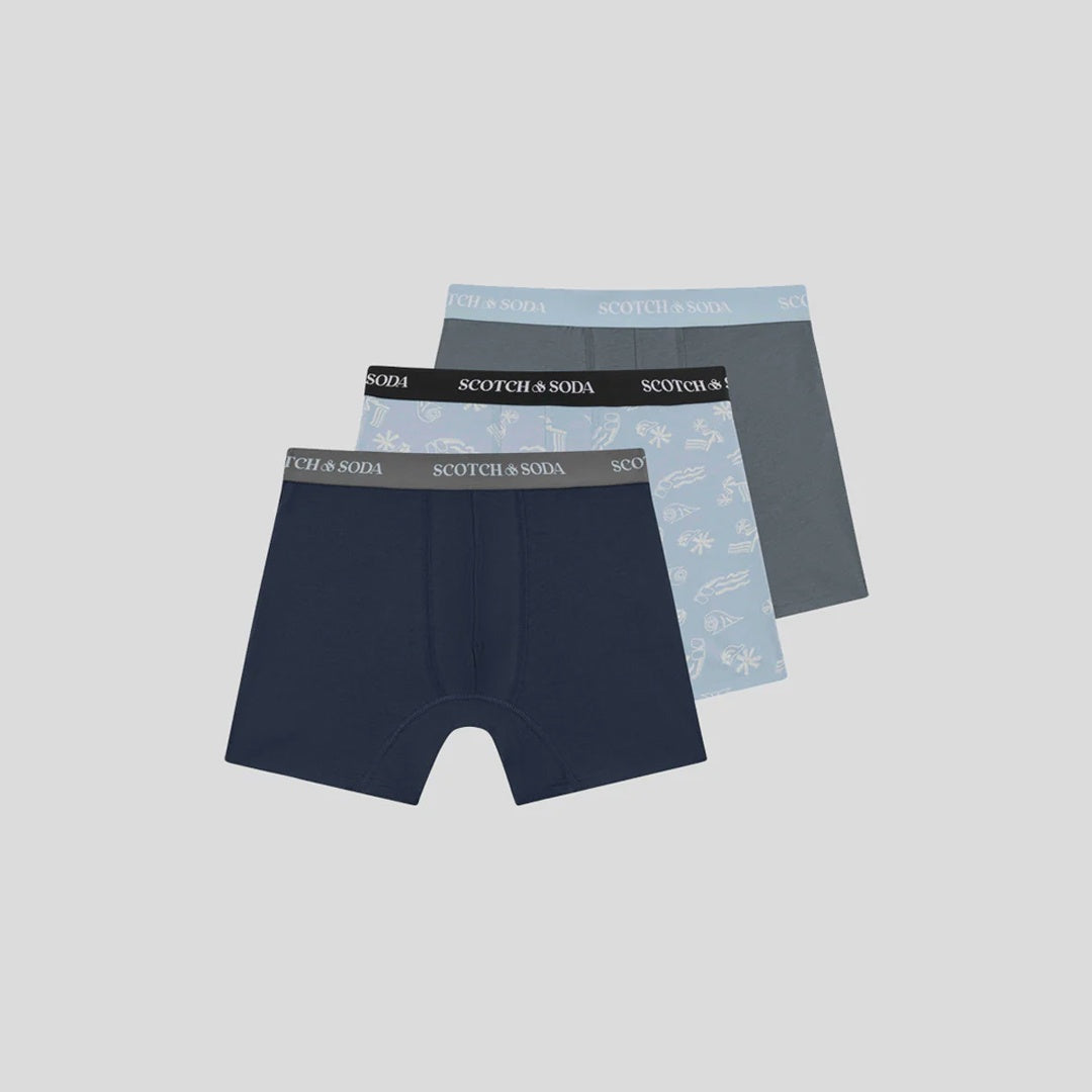 3-Pack Boxer Briefs | Blue Grey