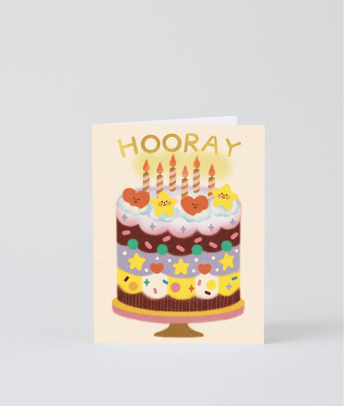 Hooray Happy Birthday Cake Kids Greeting Card