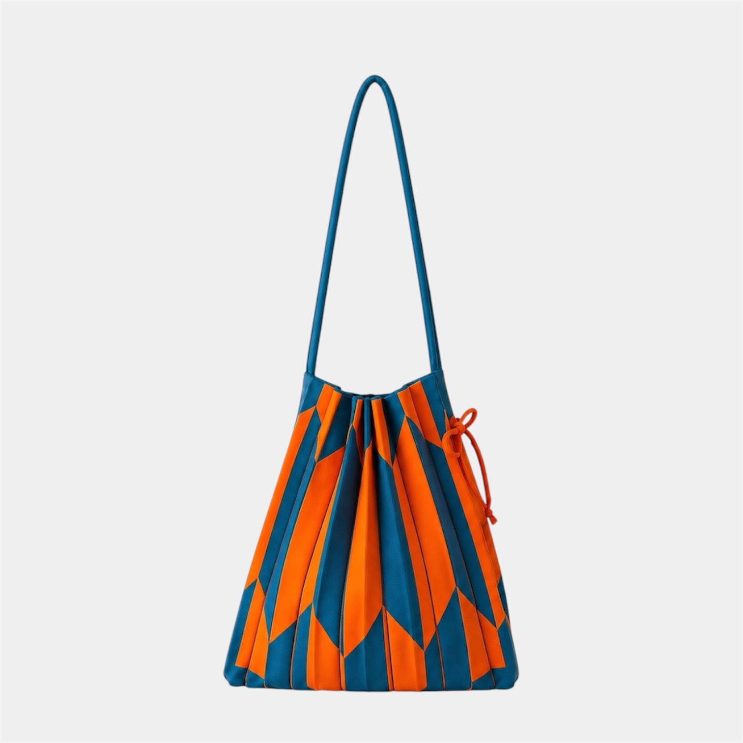 Origami Pleat Tote | Iron Tide (Petrol & Rust)