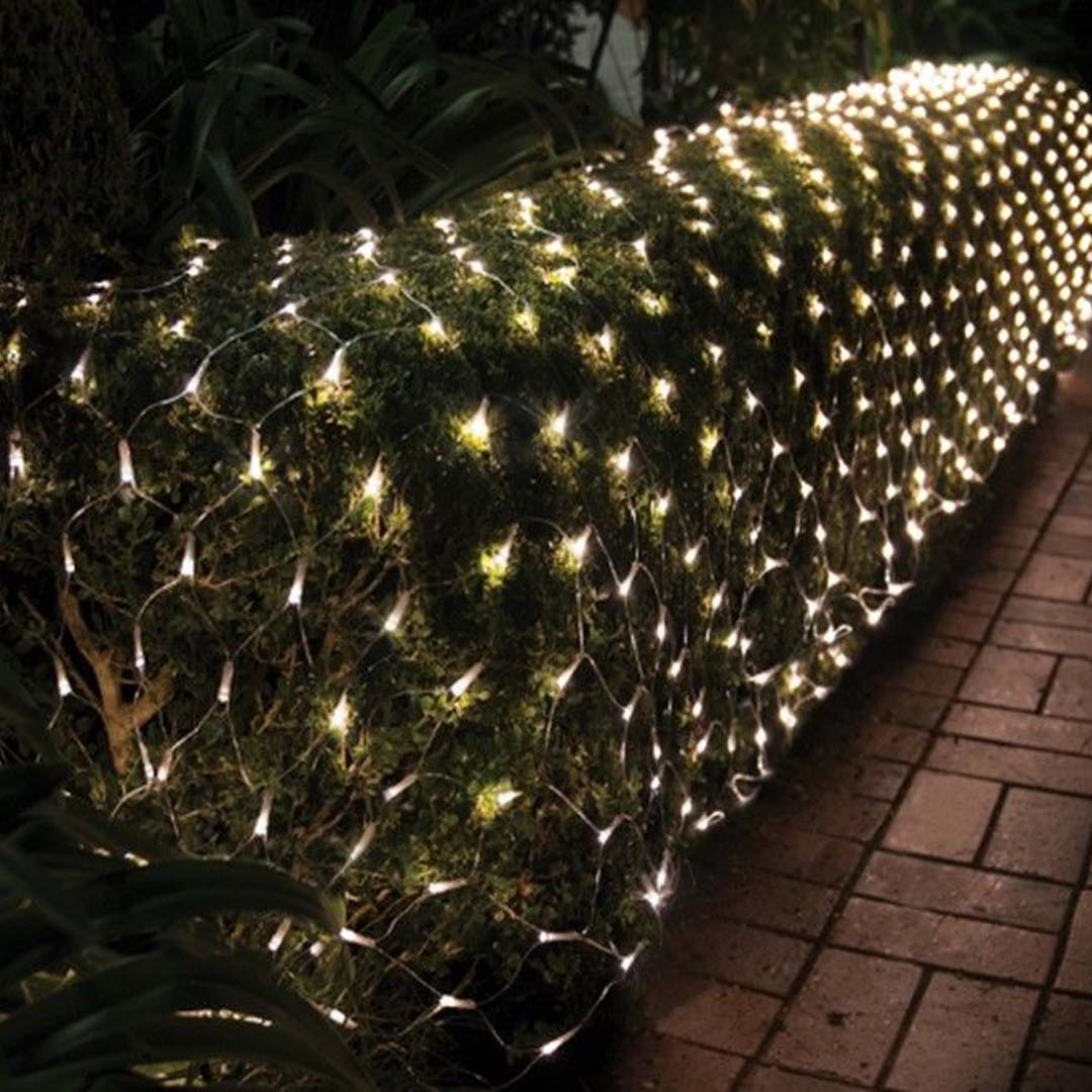 600 SOLAR LED NET LIGHTS | WARM WHITE