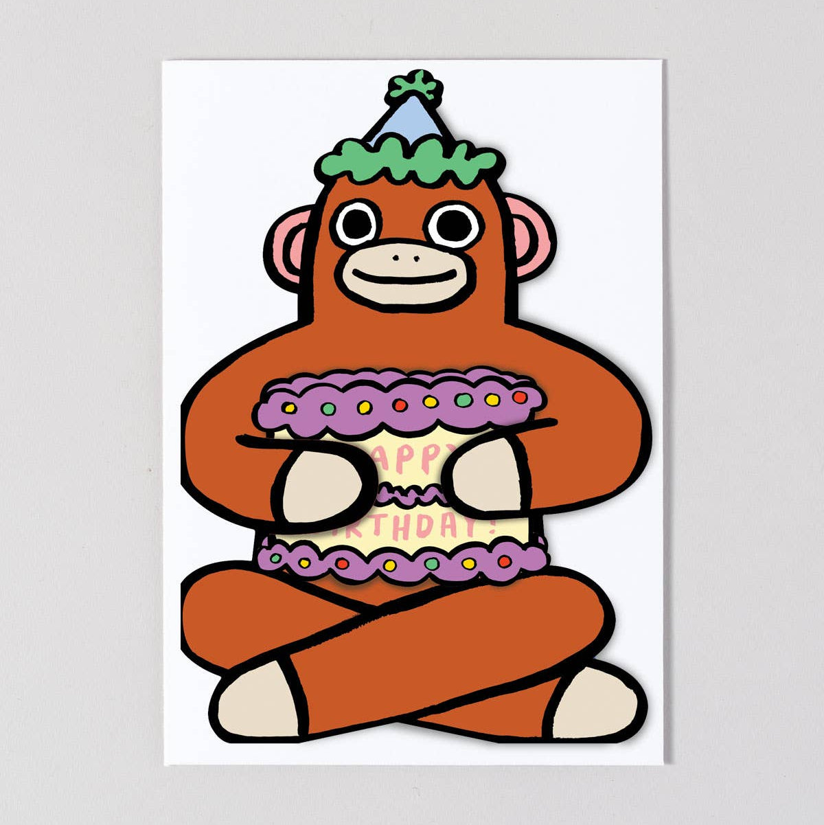 Birthday Card | Monkey with Mini Card