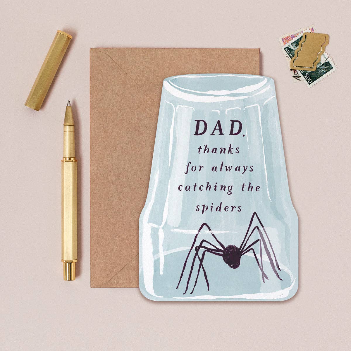 Spider Catching Dad Card | Fathers Day Cards | Dad Cards