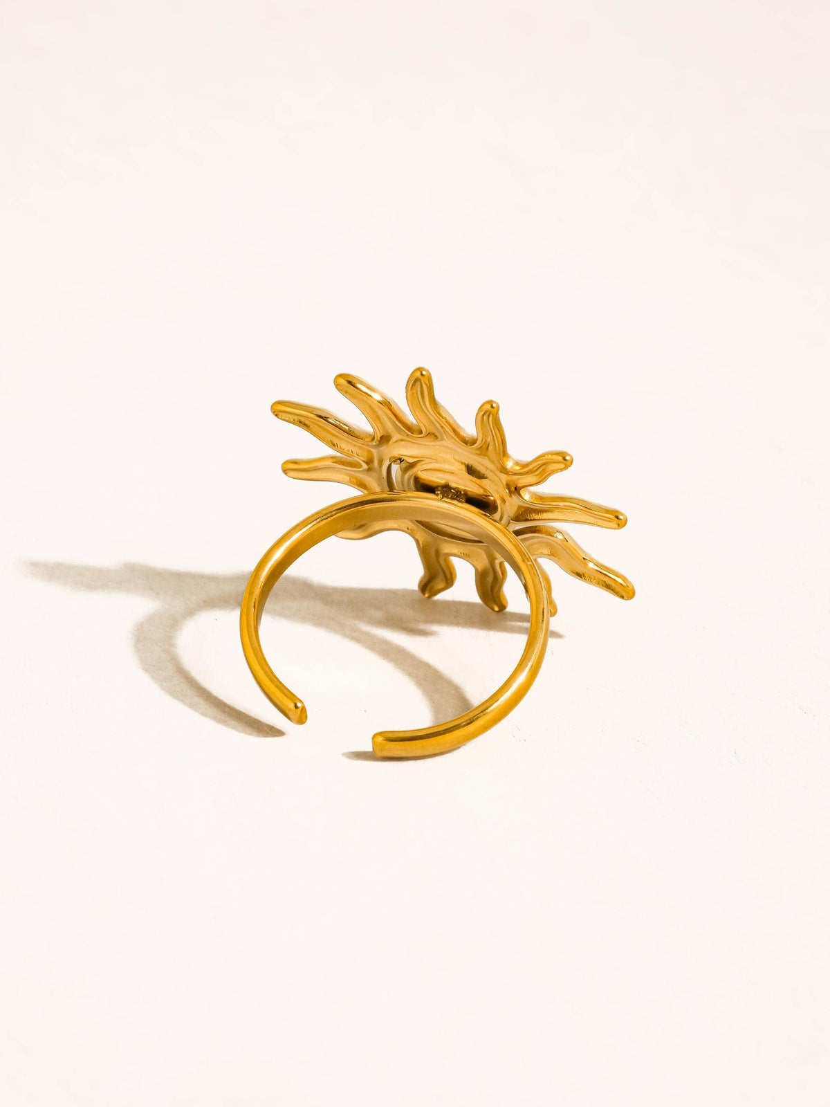 Hawthorne Tiger Eye Sun Ring | 18K Gold & Brown