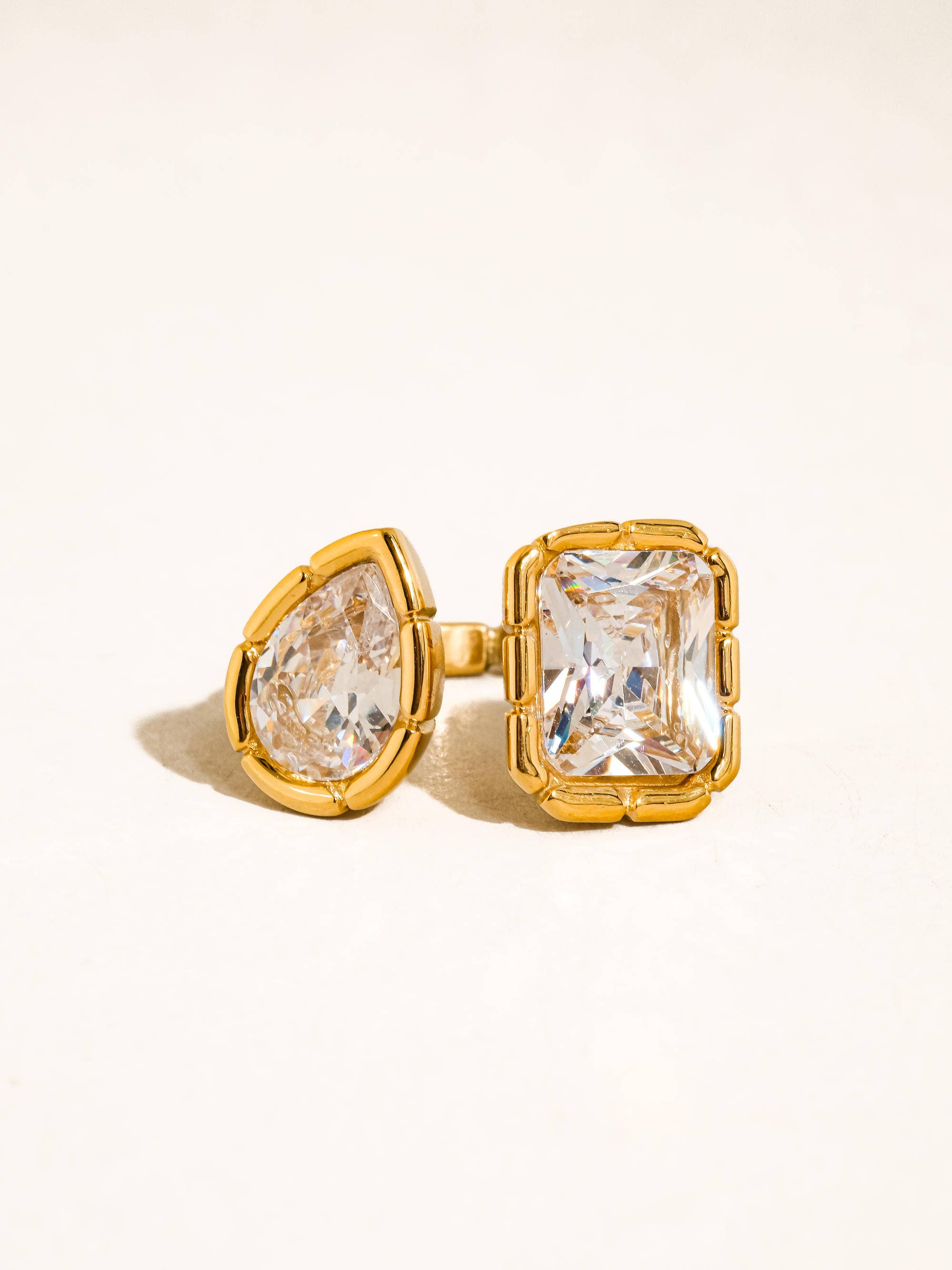 Serréa CZ Adjustable Ring | 18K Gold