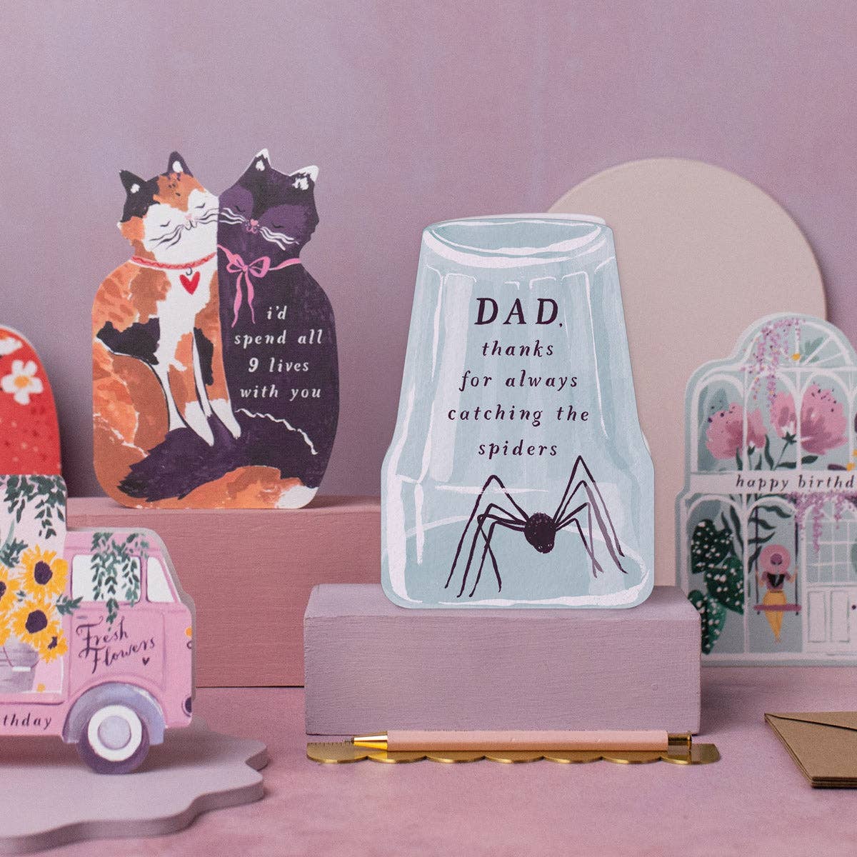 Spider Catching Dad Card | Fathers Day Cards | Dad Cards