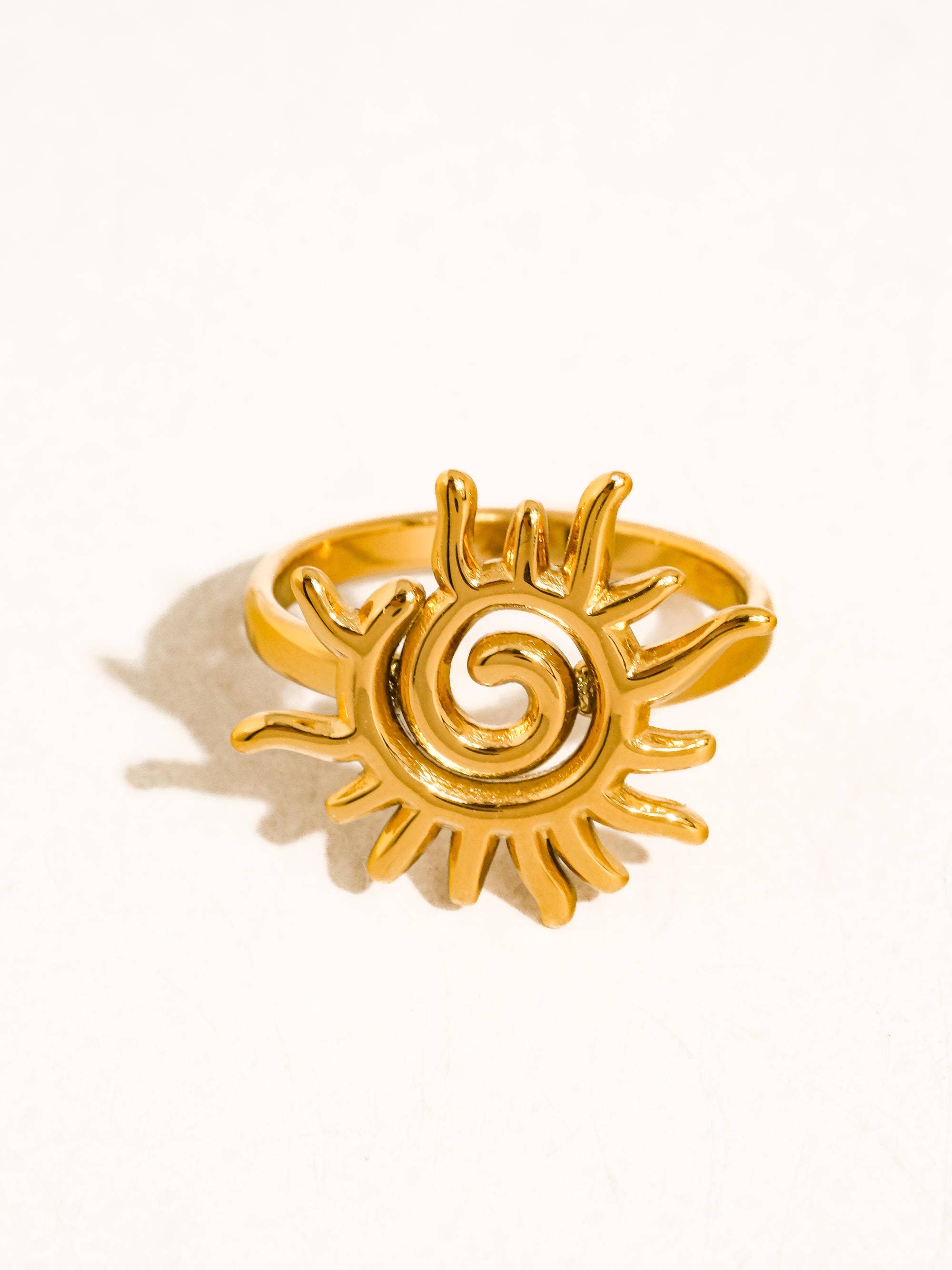 Starwyn Sun Spiral Ring | Yellow Gold
