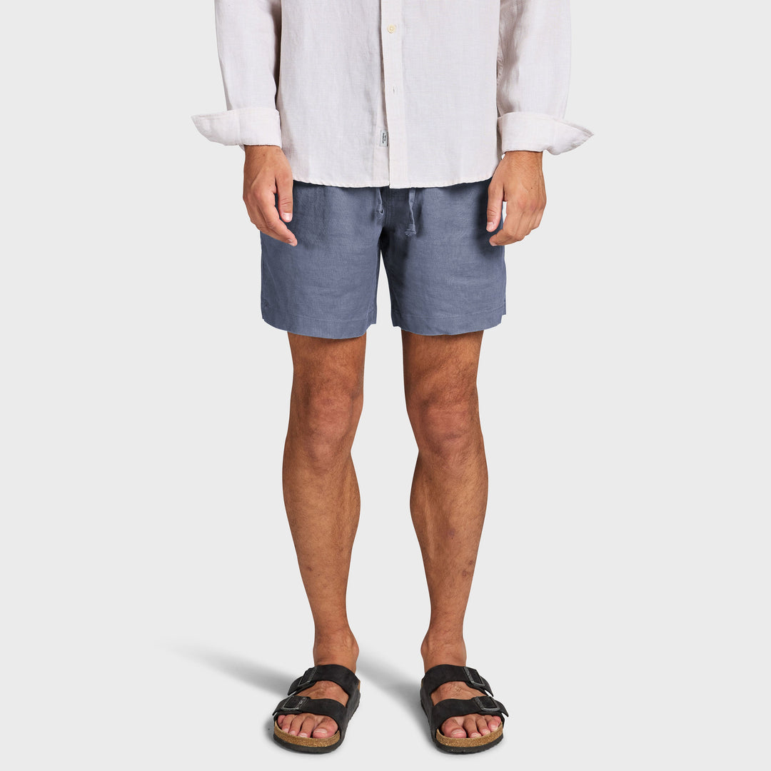 The Academy Brand Riviera Linen Short in Blue Horizon, image 1