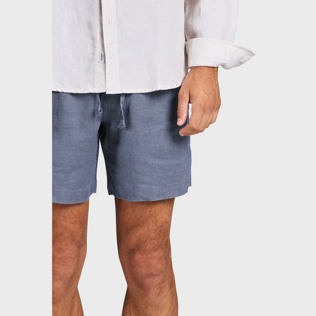 The Academy Brand Riviera Linen Short in Blue Horizon, image 3