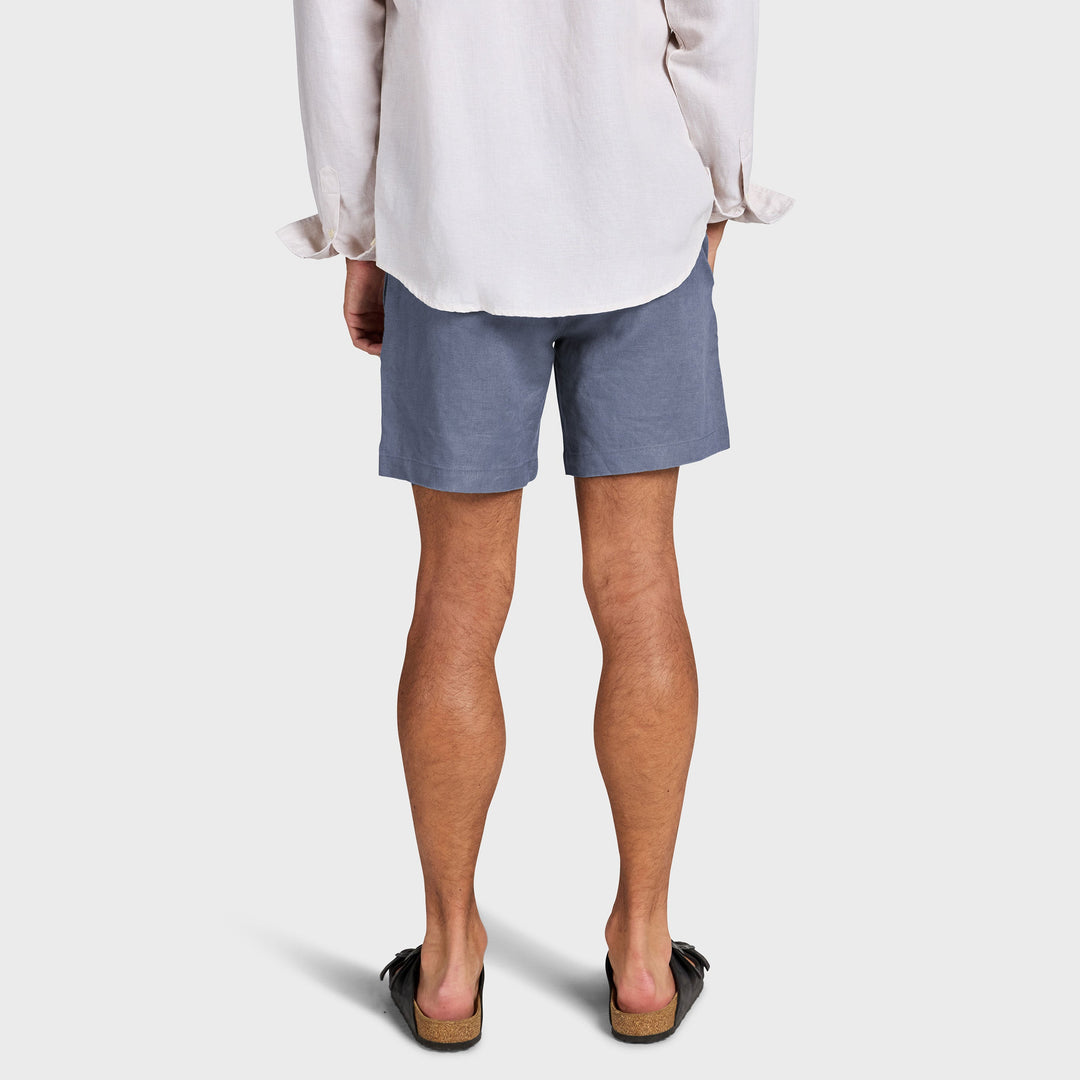 The Academy Brand Riviera Linen Short in Blue Horizon, image 4