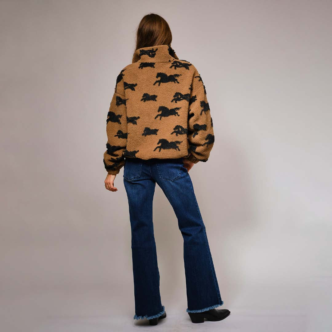 Wild Sherpa Oversized Jacket | Camel