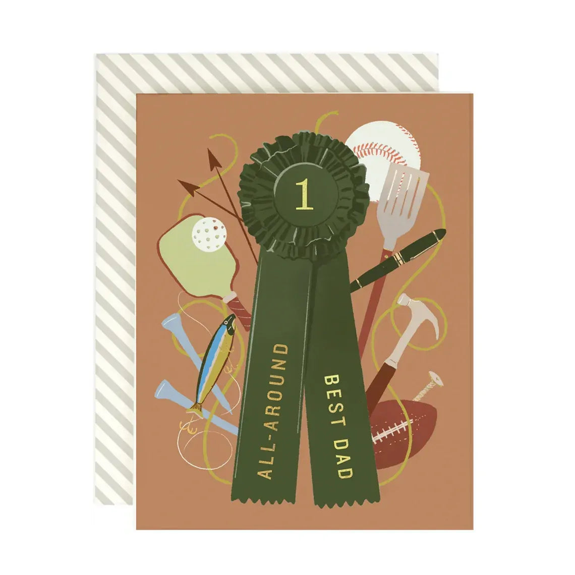 Little Global Fathers Day Card Dad Ribbon