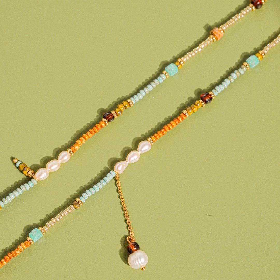 Bohemian Beaded Necklaces | Sapphira-Turquoise