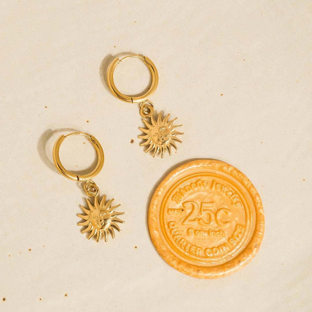 Pascale Sun Hoop Earring | Gold