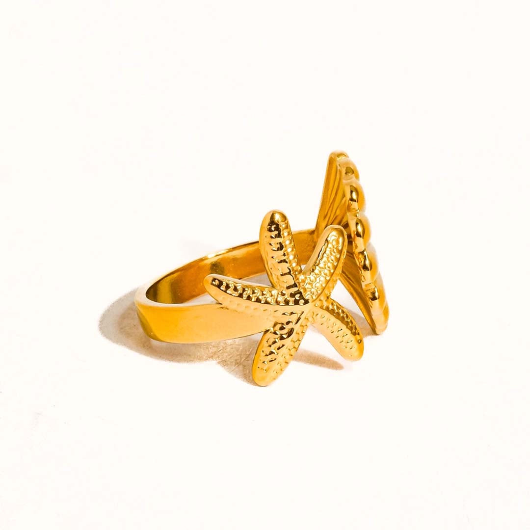 Étoilé Star & Shell Ring | Gold
