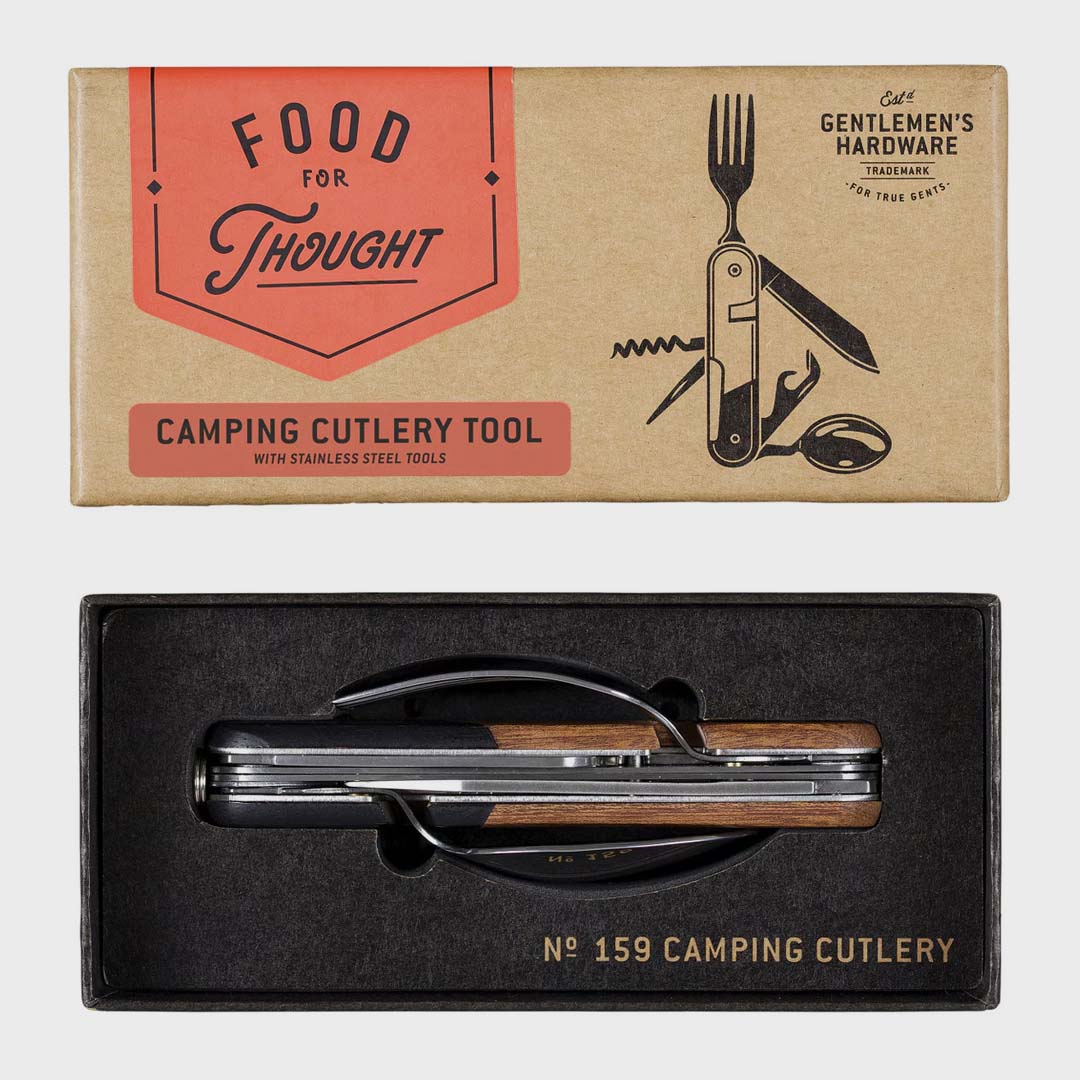 Camping Cutlery Tool, Wood