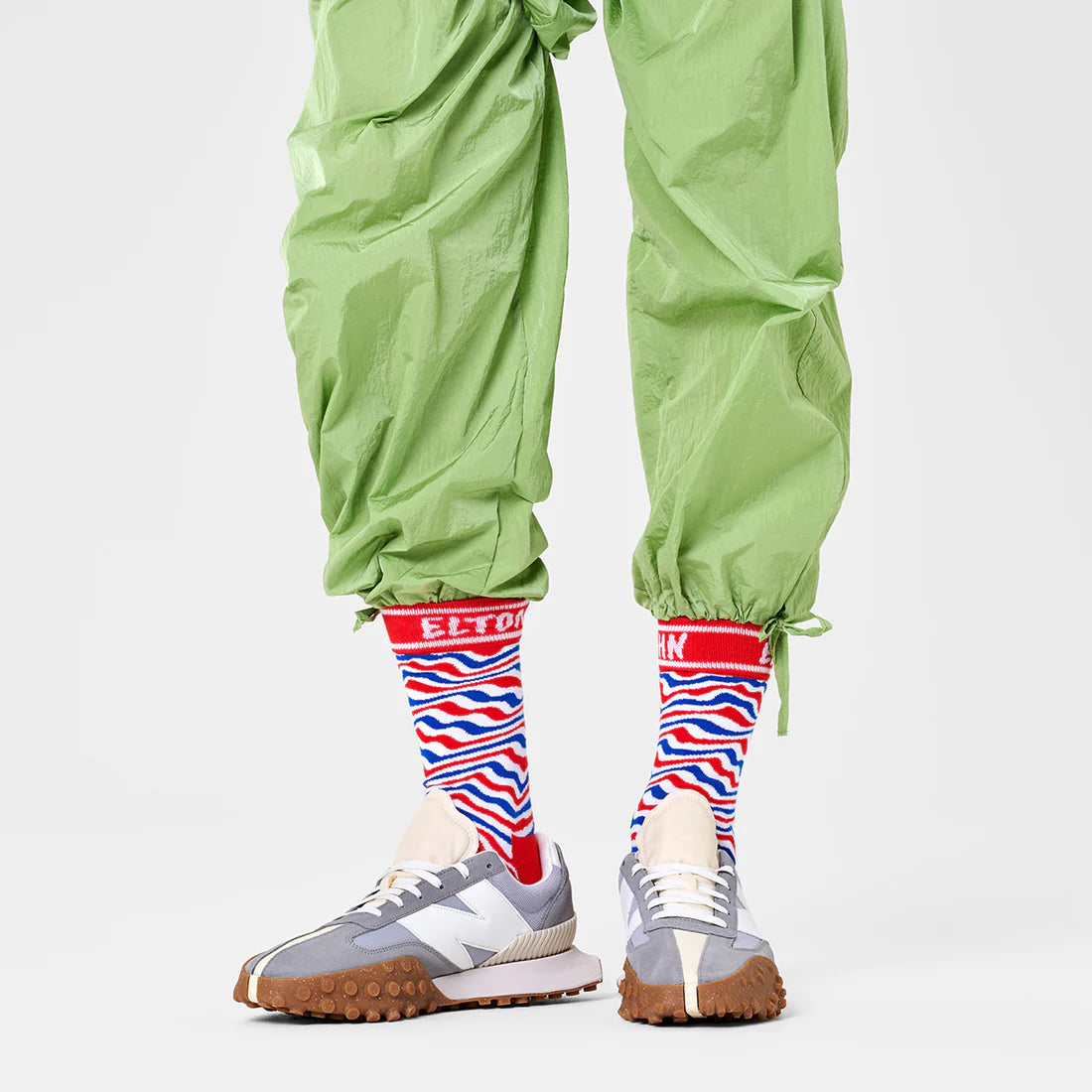 Elton John Striped Sock (000669) | Navy Red White