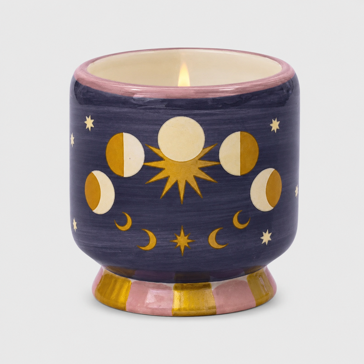 Adopo 8oz Mermaid & Moon Ceramic Candle | Ginger & Teak