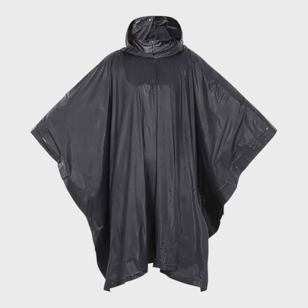 REUSABLE RAIN PONCHO | BLACK