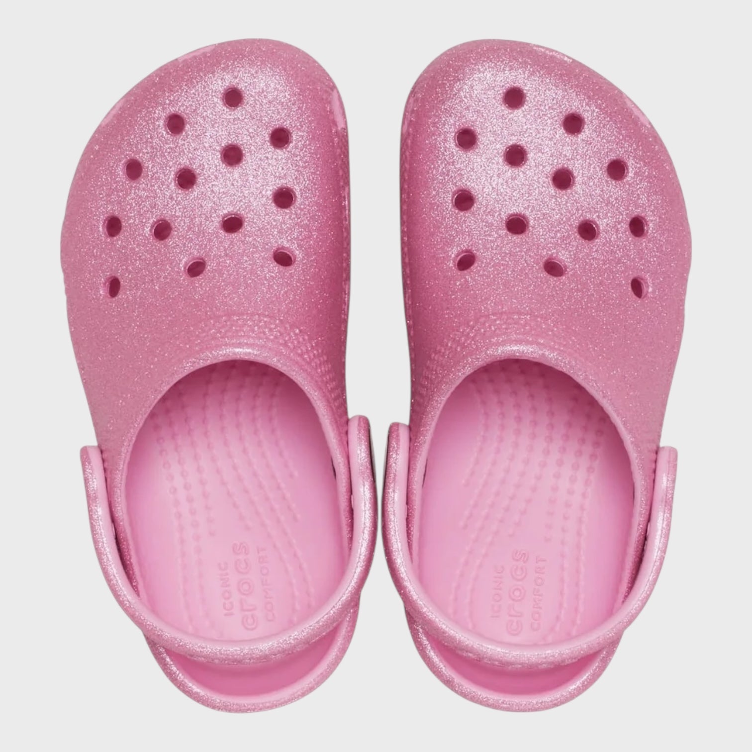 Toddler Classic Clog | Pink Tweed Glitter