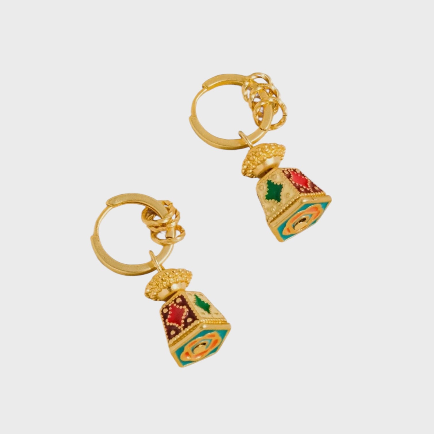 Isabel 18K Gold Bohemian Bell Tower Earring | Yellow Gold