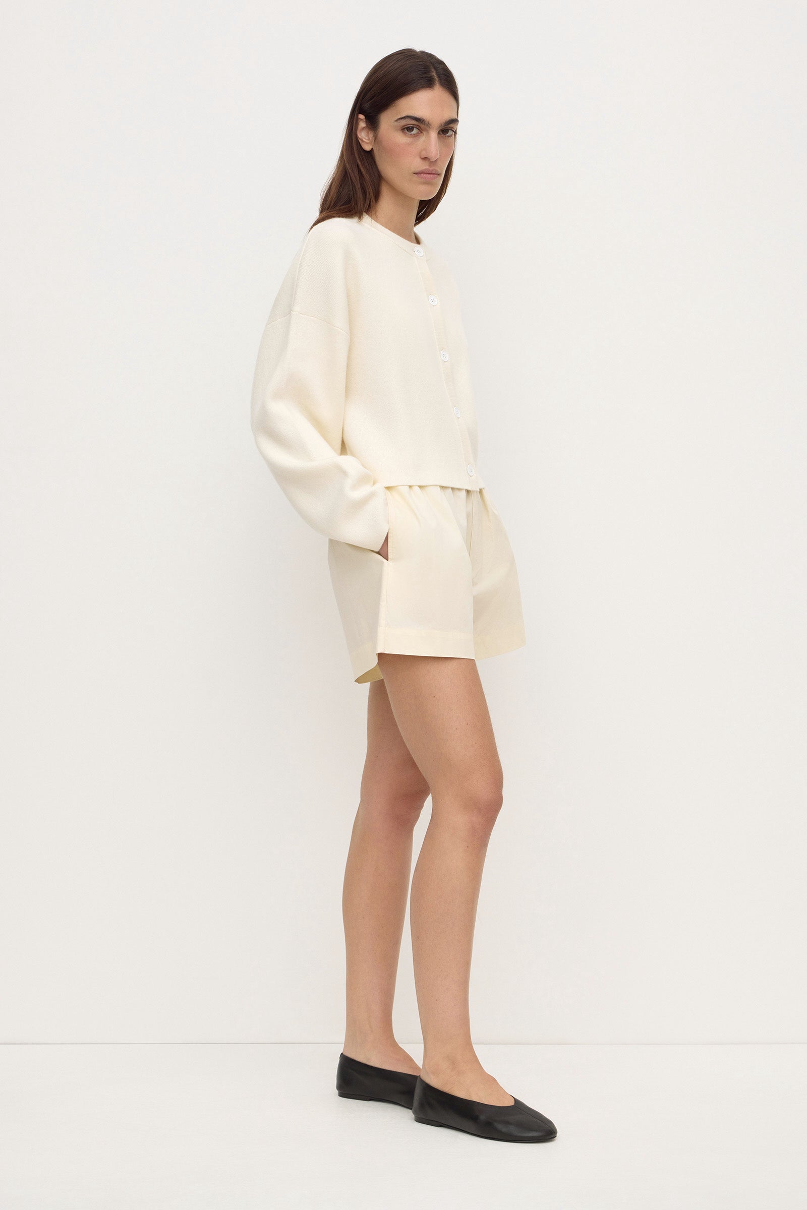 Assembly Label Micha Poplin Short in Vanilla