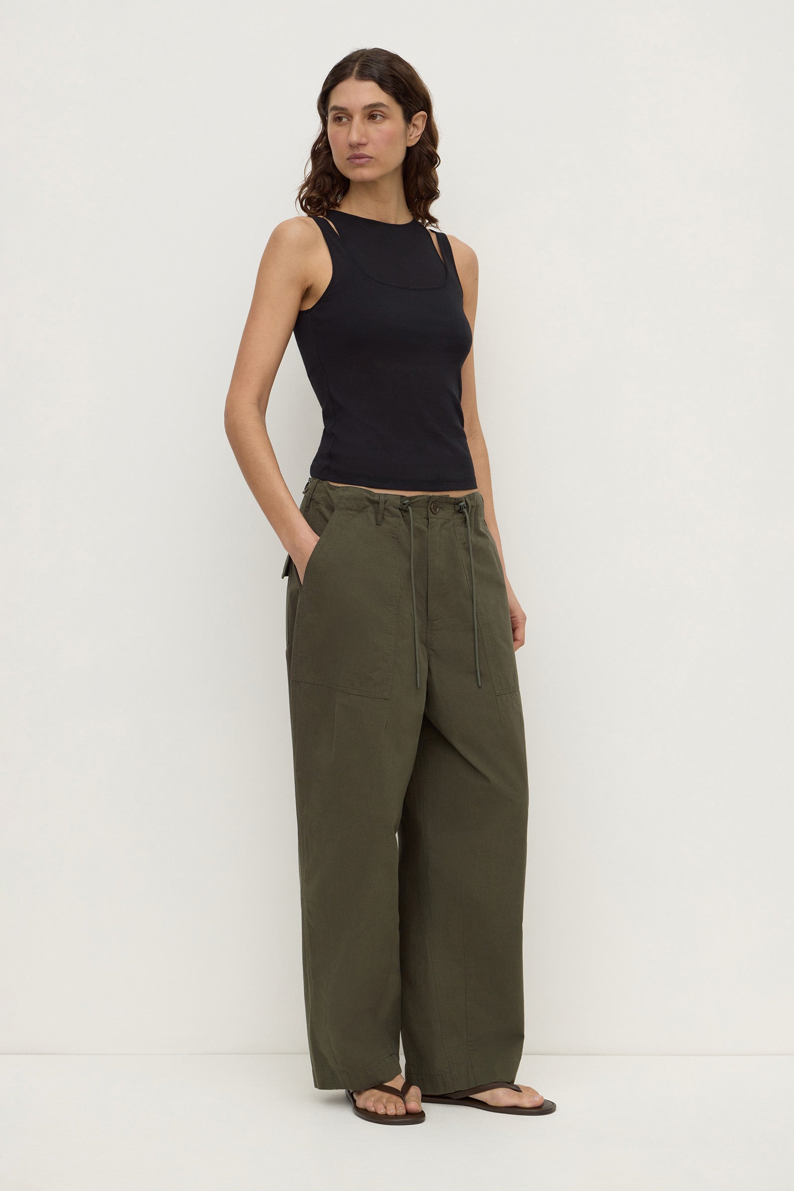 Assembly Label Mika Jersey Layered Tank in Black